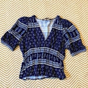 Printed cropped Zara shirt size S